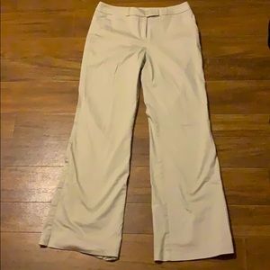 NY&Co khaki flares; perfect pre-loved condition; 4